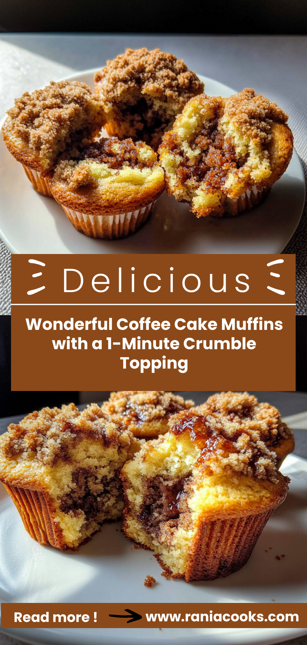 Wonderful Coffee Cake Muffins with a 1-Minute Crumble Topping