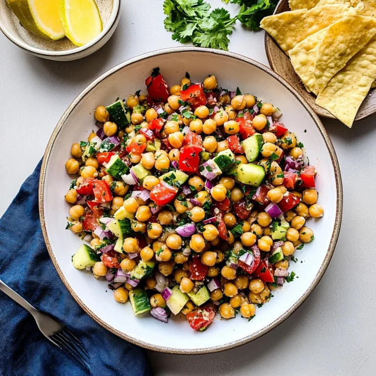 10-Minute Mediterranean Chickpea Salad: Fresh and Flavorful