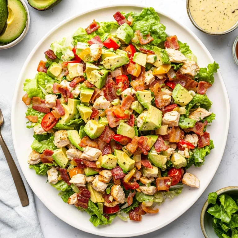 Chicken Bacon Avocado Chopped Salad with Lemon Vinaigrett…