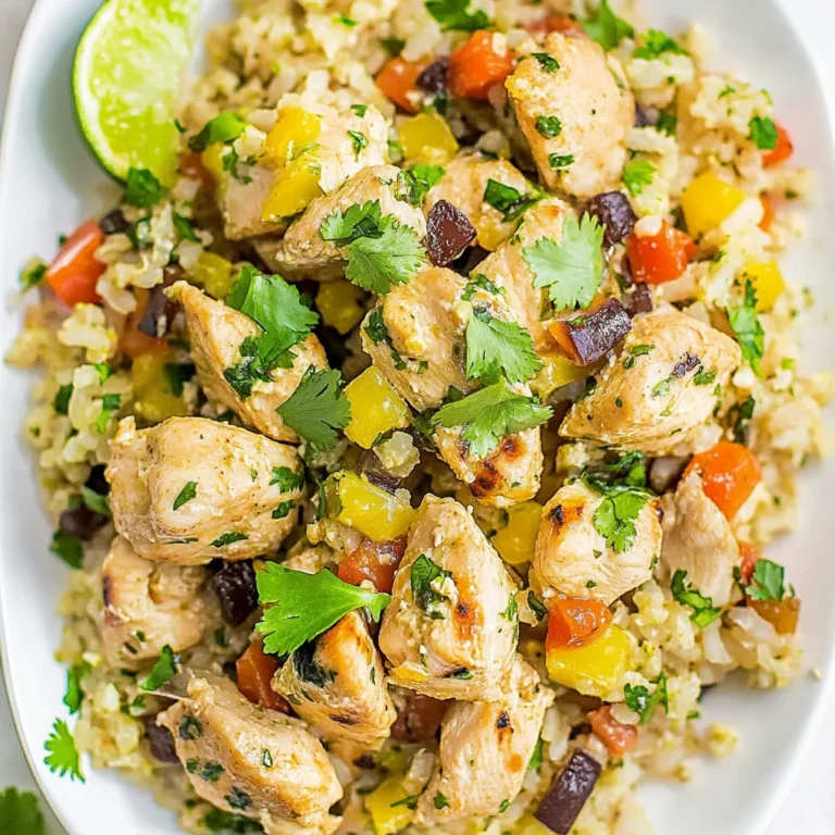 Cilantro Lime Chicken & Riced Cauliflower: Zesty Delight