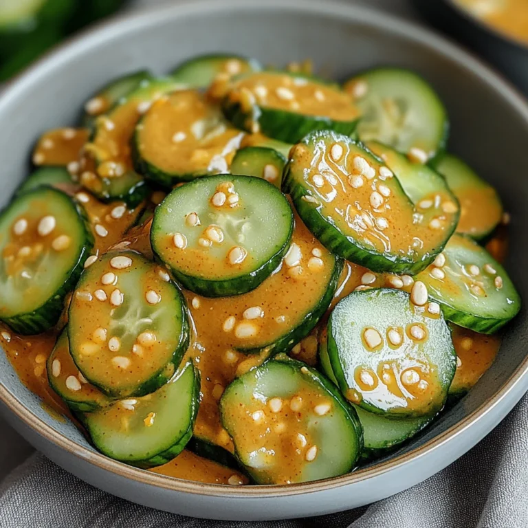 Cucumbers in Spicy Peanut Sauce: A Crunchy Delight