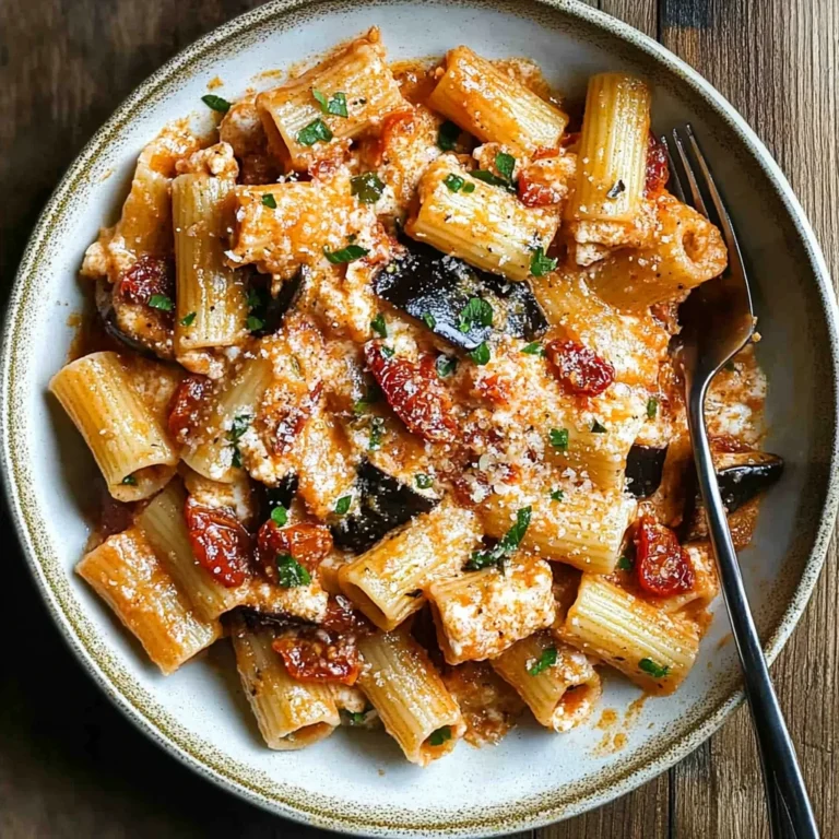 Eggplant and Sun-Dried Tomato Ricotta Pasta: Comforting G…
