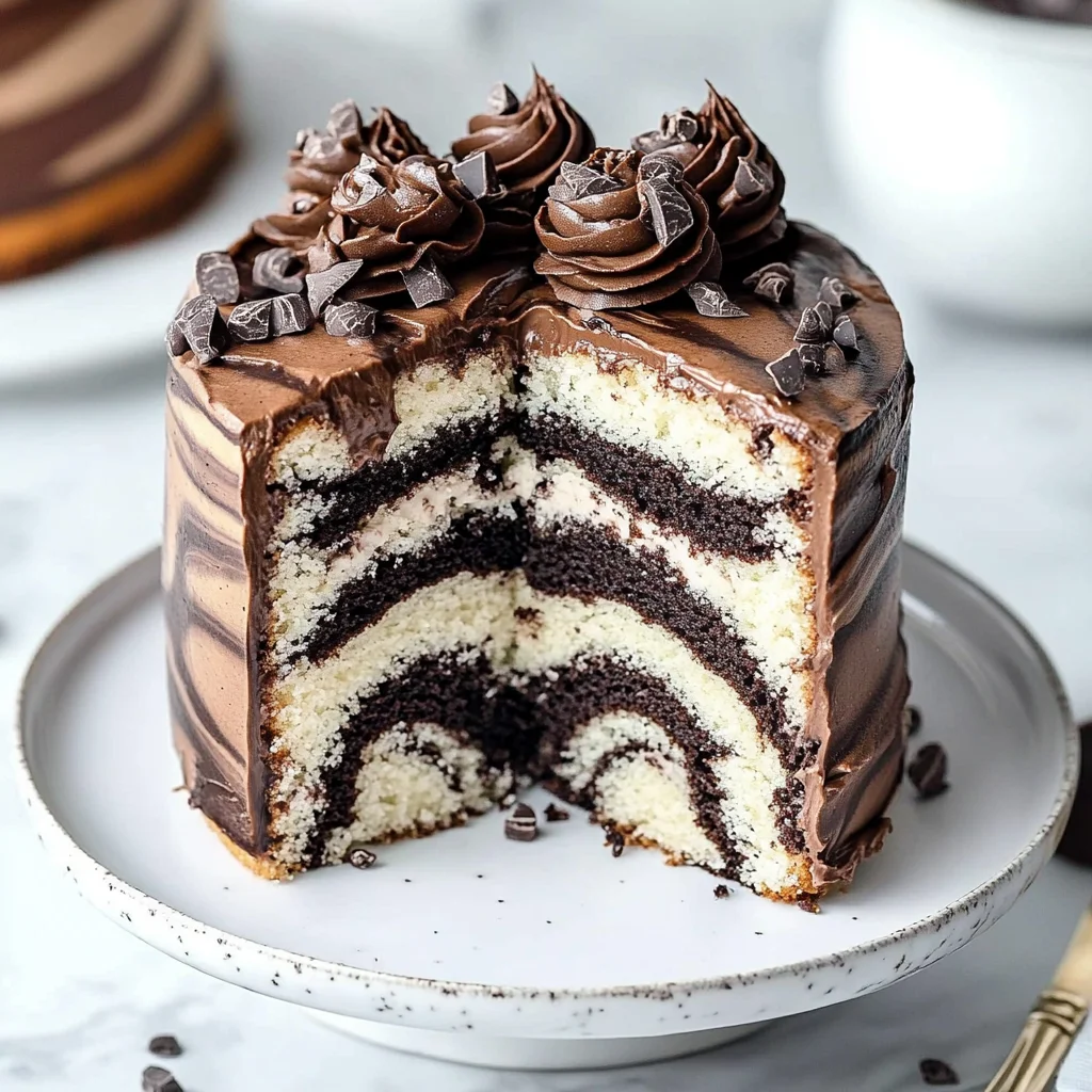 Perfect Marble Cake with Chocolate Buttercream: The Ultim…