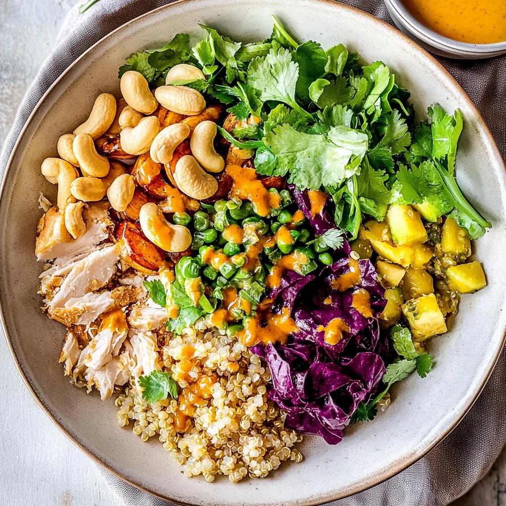 SPICY CASHEW QUINOA CRUNCH SALAD WITH GINGER LIME DRESSIN…