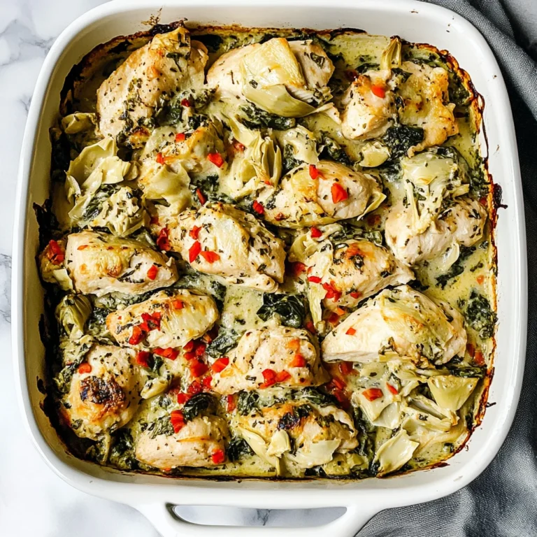 Spinach Artichoke Chicken Bake: Creamy and Cheesy Delight