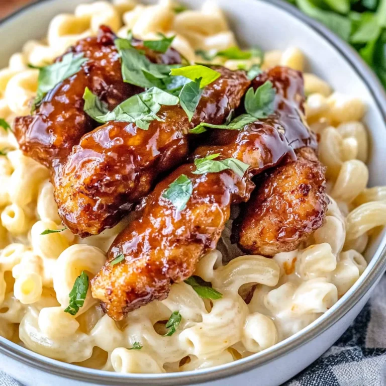 Sweet and Spicy Honey Pepper Chicken with Creamy Mac and …