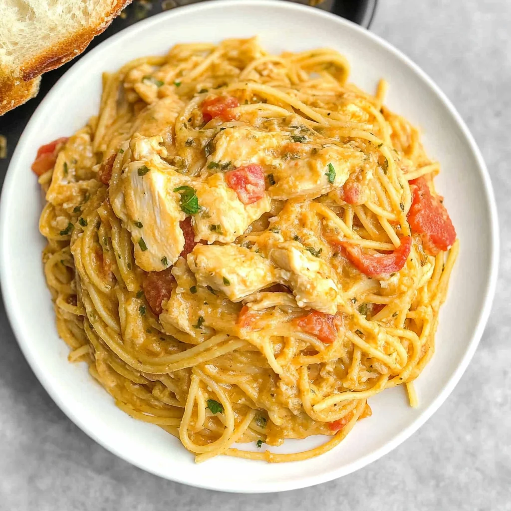 The Best Chicken Spaghetti Recipe with Rotel: Creamy Delight