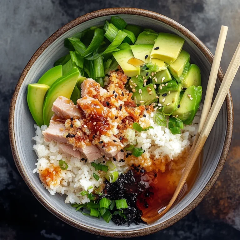 Tuna Avocado Crispy Rice Salad: Fresh and Satisfying Delight