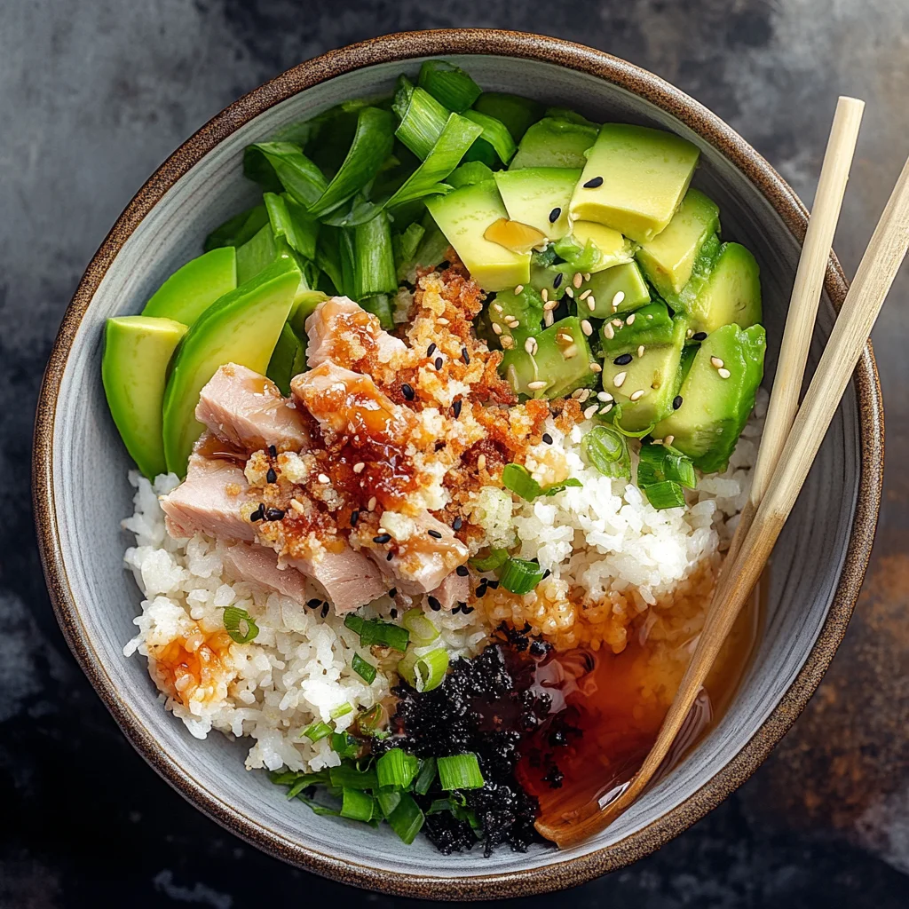 Tuna Avocado Crispy Rice Salad: Fresh and Satisfying Delight