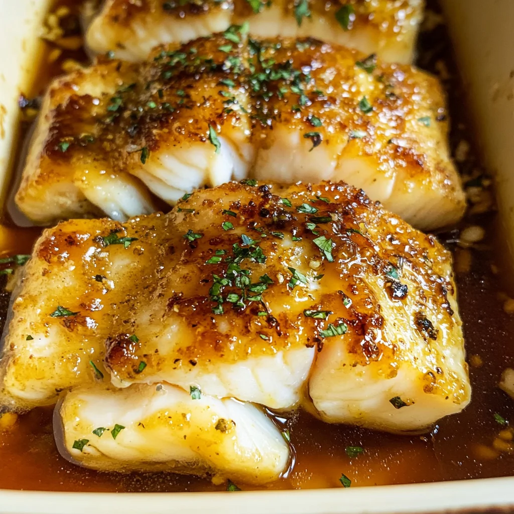 Baked Honey Marinated Cod