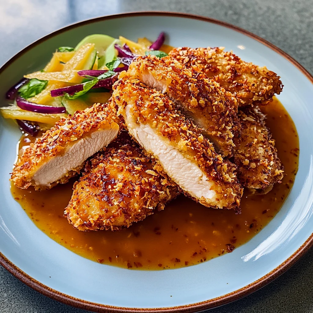 Coconut Chicken with Apricot Sauce