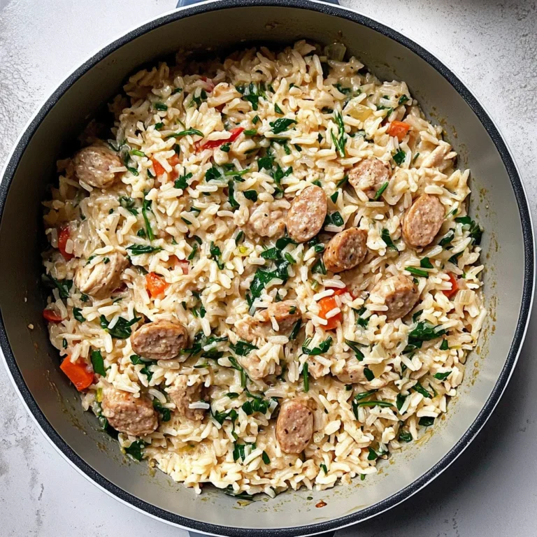Creamy One Pot Chicken Sausage and Rice Recipe: Comfort F…