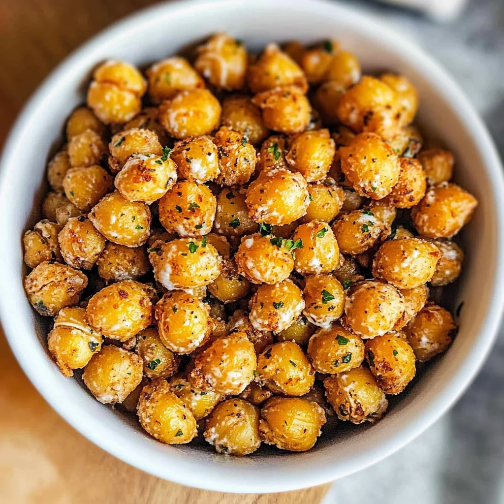 Crispy Air Fryer Ranch Chickpeas