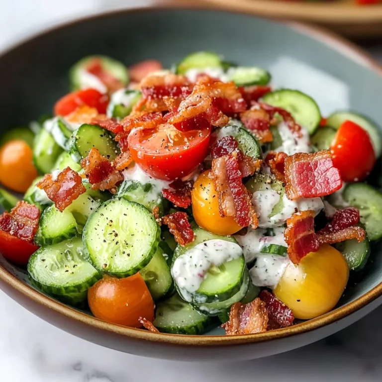 Crunchy Cucumber Salad with Bacon