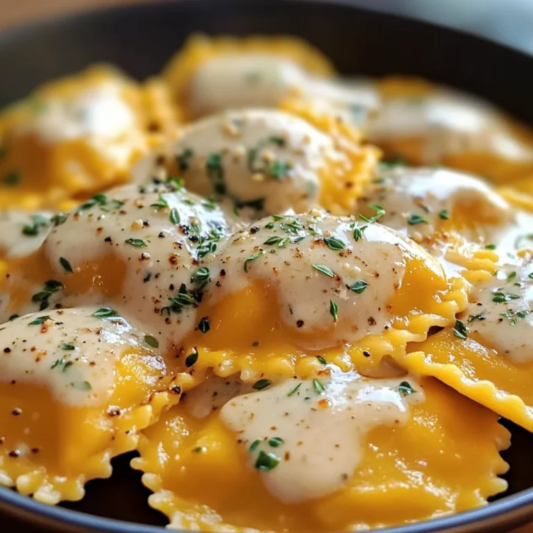 Easy Butternut Squash Ravioli with Maple Cream Sauce