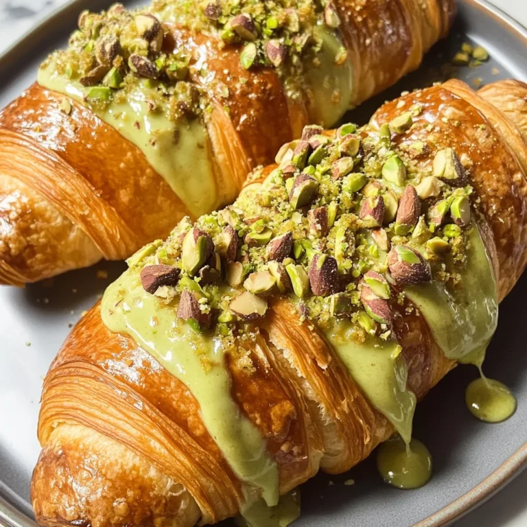 Easy Pistachio Croissants