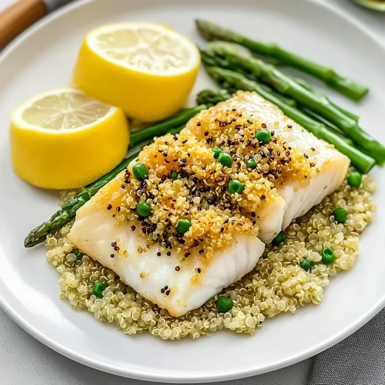Garlic Lemon Cod with Crispy Quinoa Crust: A Healthy Delight