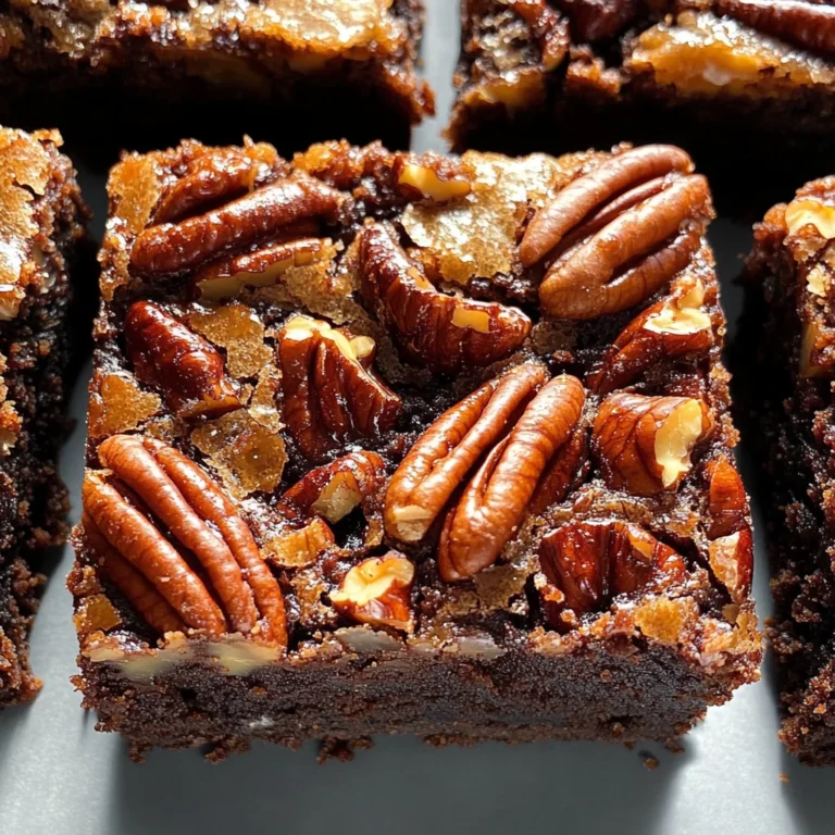 Gooey Black Bottom Pecan Pie Brownies