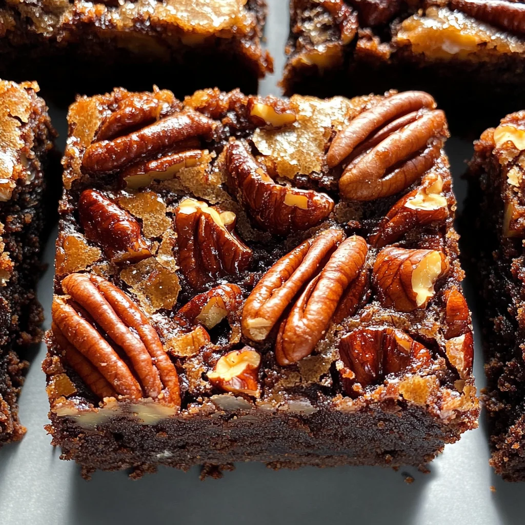 Gooey Black Bottom Pecan Pie Brownies