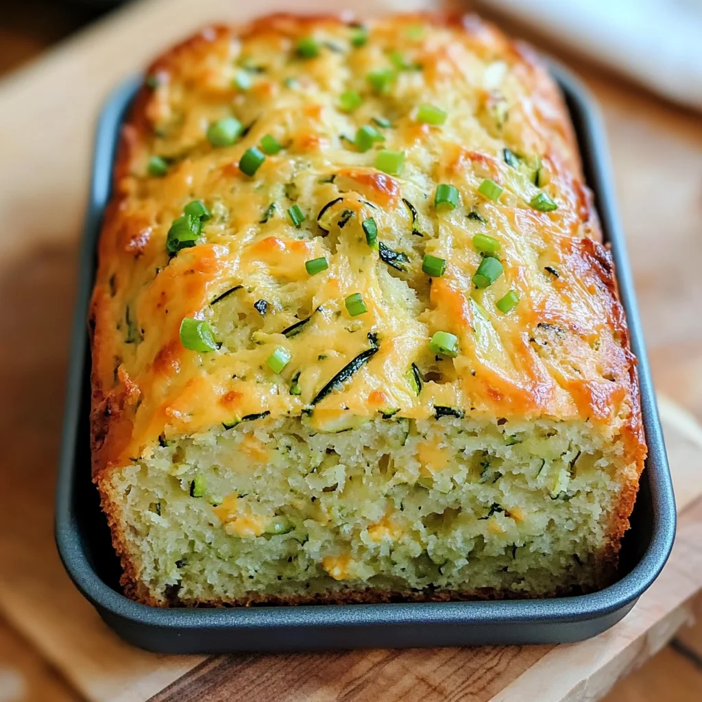 Green Onion Zucchini Cheddar Quick Bread