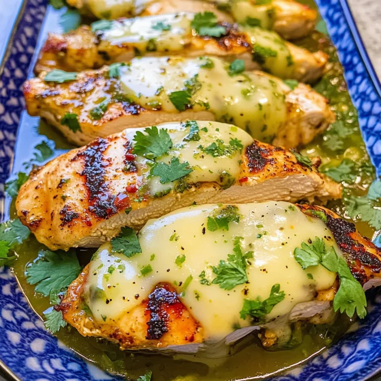 Grilled Salsa Verde Pepper Jack Chicken