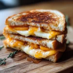 Honey Peach & White Cheddar Grilled Cheese