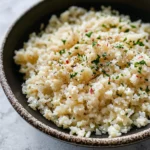 Keto Garlic Parmesan Cauliflower Rice (Quick & Easy)