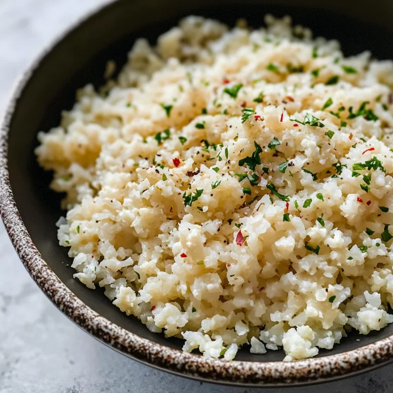 Keto Garlic Parmesan Cauliflower Rice (Quick & Easy)