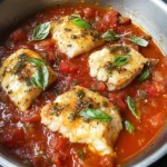 Mediterranean Cod in Tomato Basil Sauce