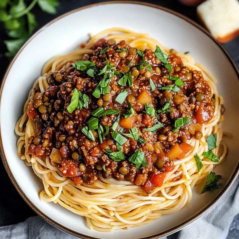 One Pot Vegan Lentil Bolognese