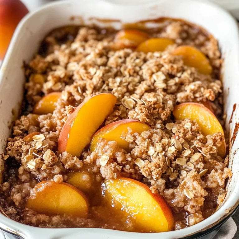 Peach Crisp with Canned Peaches