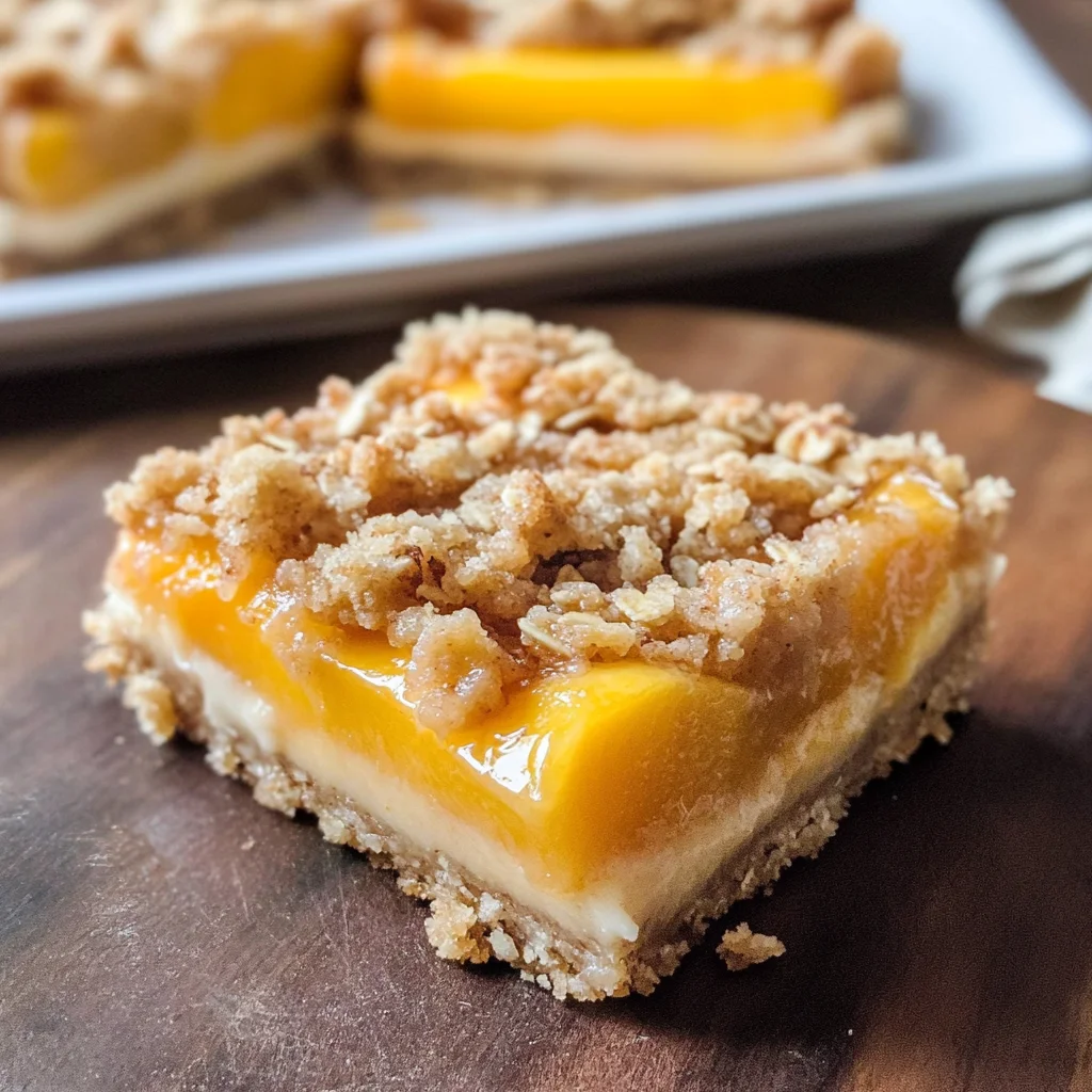 Peach Pie Crumble Bars
