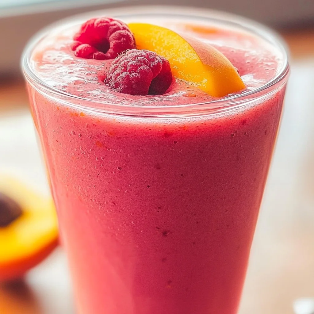 Raspberry Peach Smoothie