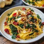 Roasted Garlic and Kale Spaghetti Squash