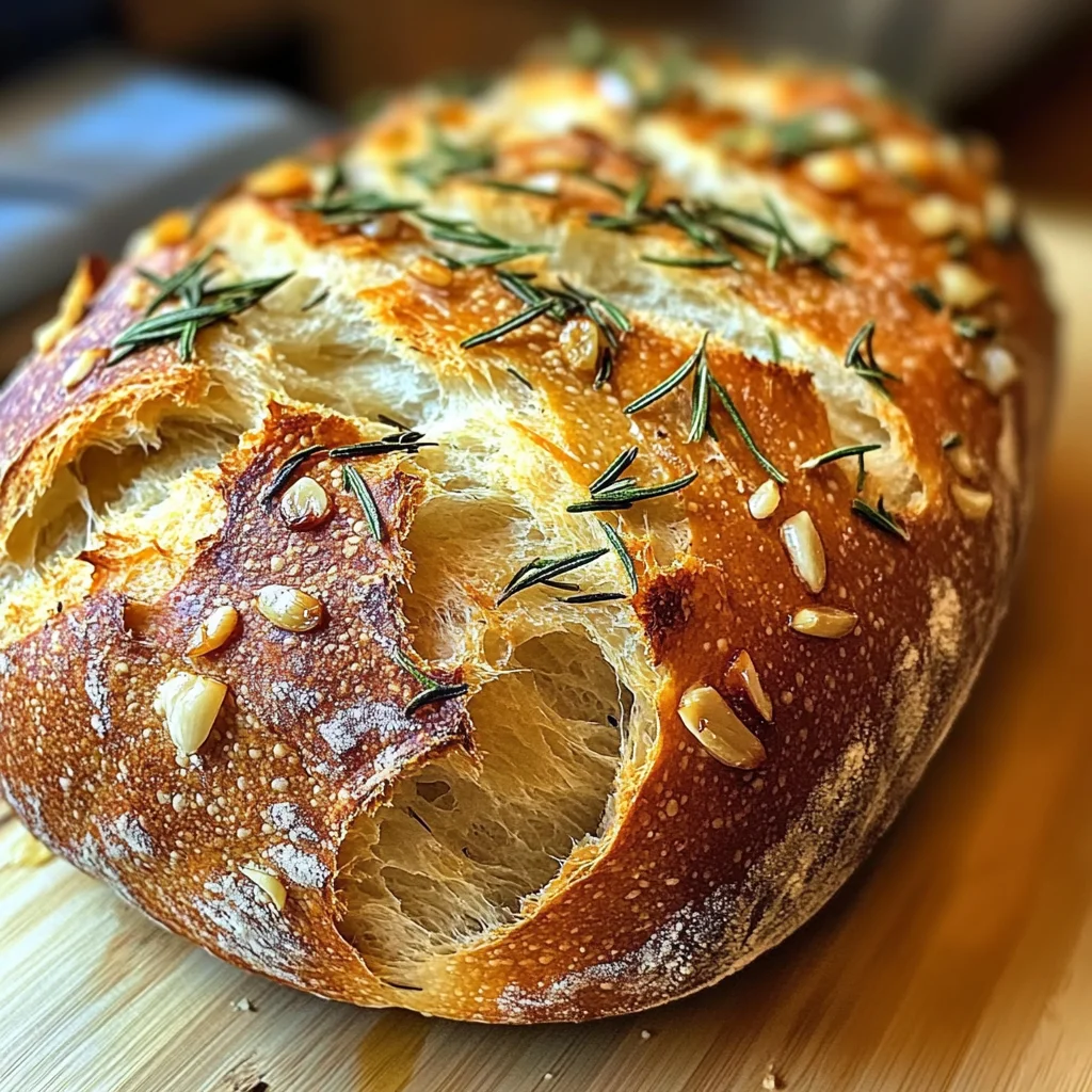 Rosemary & Roasted Garlic Artisan Bread