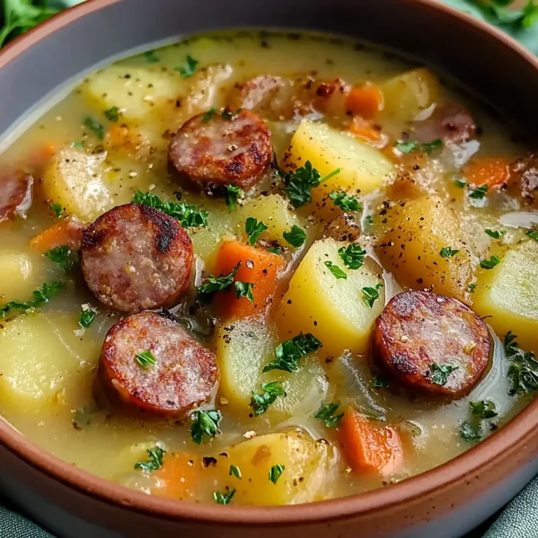 Satisfying German Potato Soup with Sausage