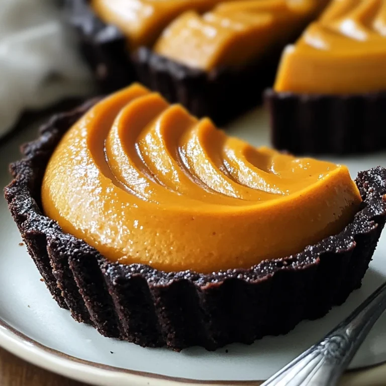 Simple Dark Chocolate Pumpkin Tart