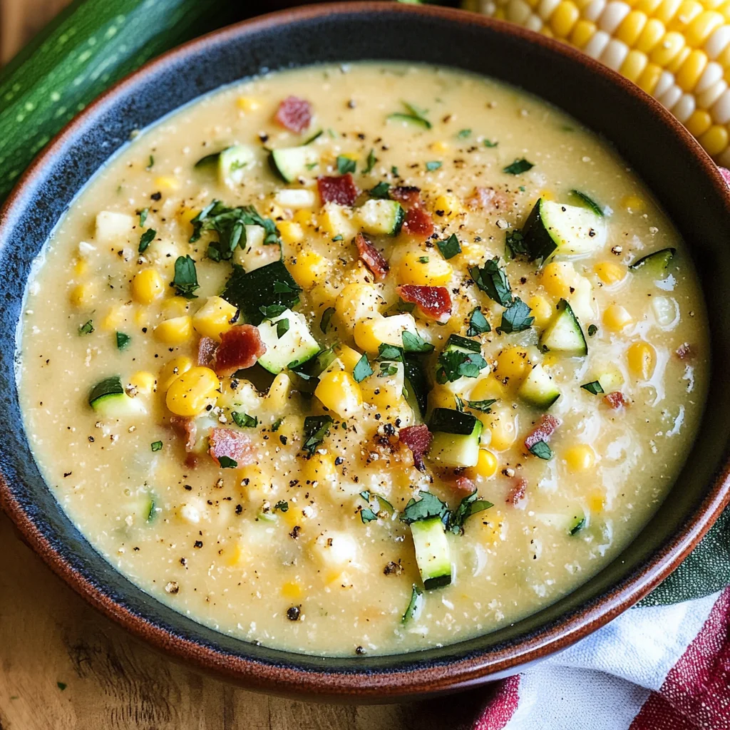 Summer Corn and Zucchini Chowder Recipe