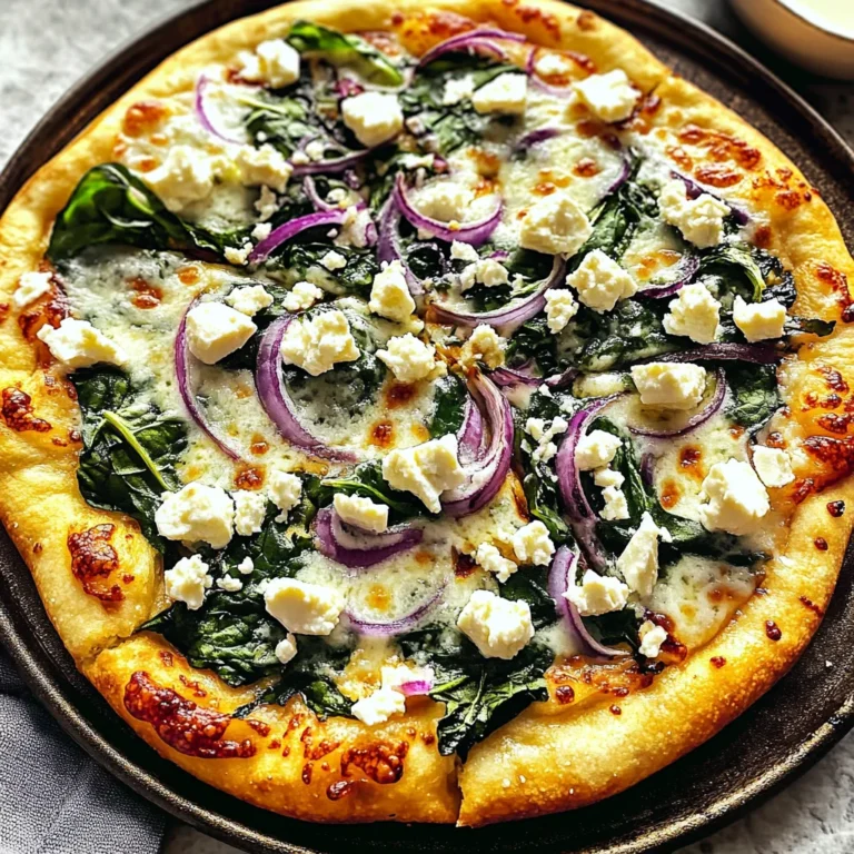 Tasty Spinach and Feta Flatbread Pizza: A Quick Delight