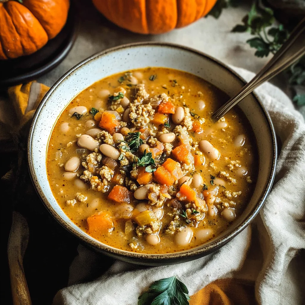 Turkey Pumpkin White Bean Chili