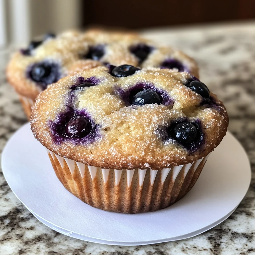 blueberry lemon sourdough muffins