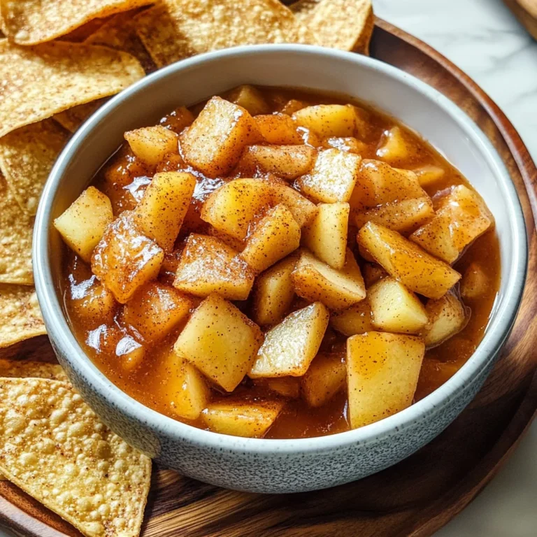 Apple Pie Dip with Cinnamon Sugar Tortilla Chips