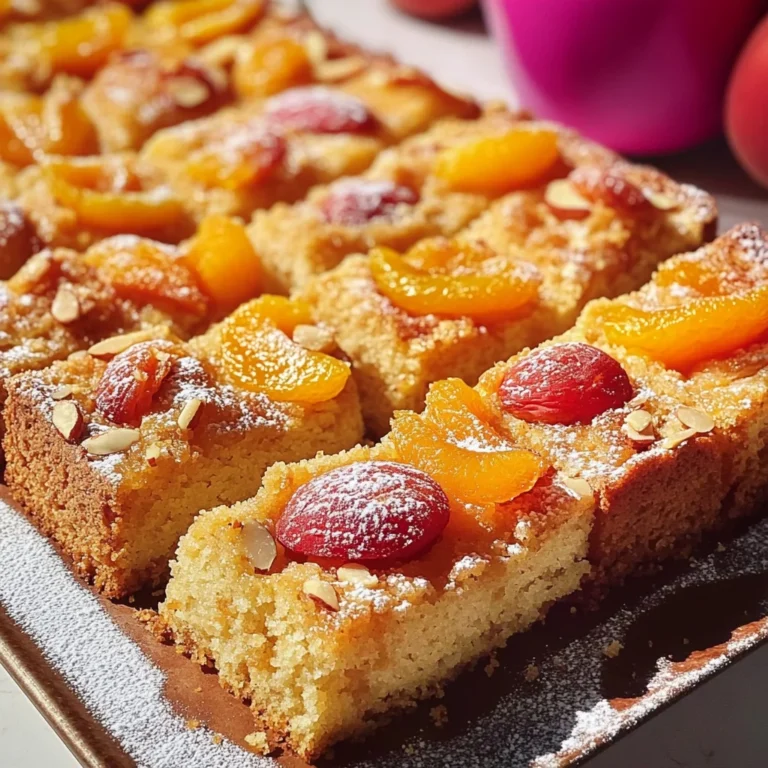 Apricot and almond traybake