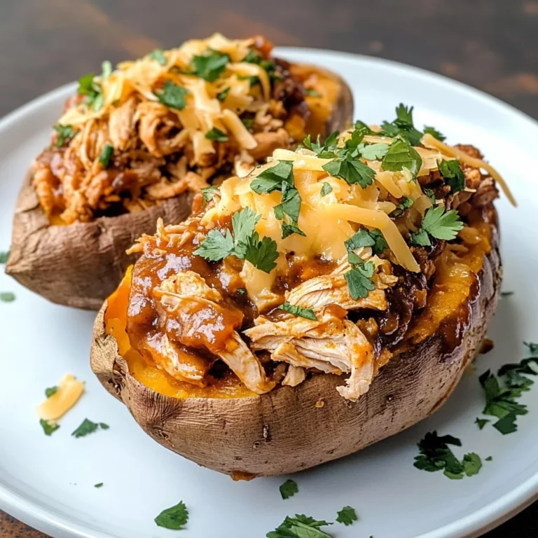 BBQ Chicken Stuffed Sweet Potatoes