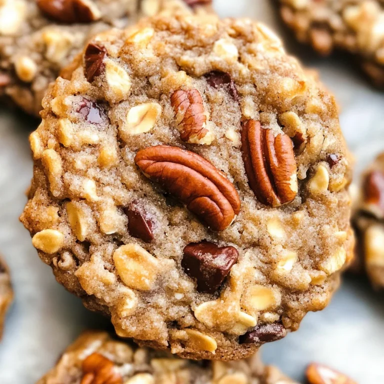 Bakery-Style Pecan Pie Oatmeal Cookies