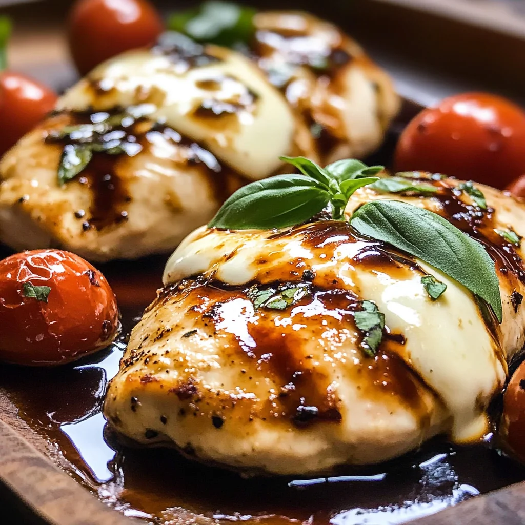 Balsamic Baked Chicken Breast with Mozzarella Cheese Recipe