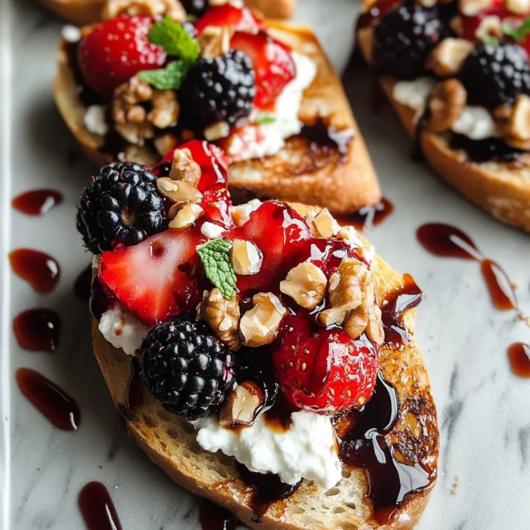 Berries & Goat Cheese Crostini
