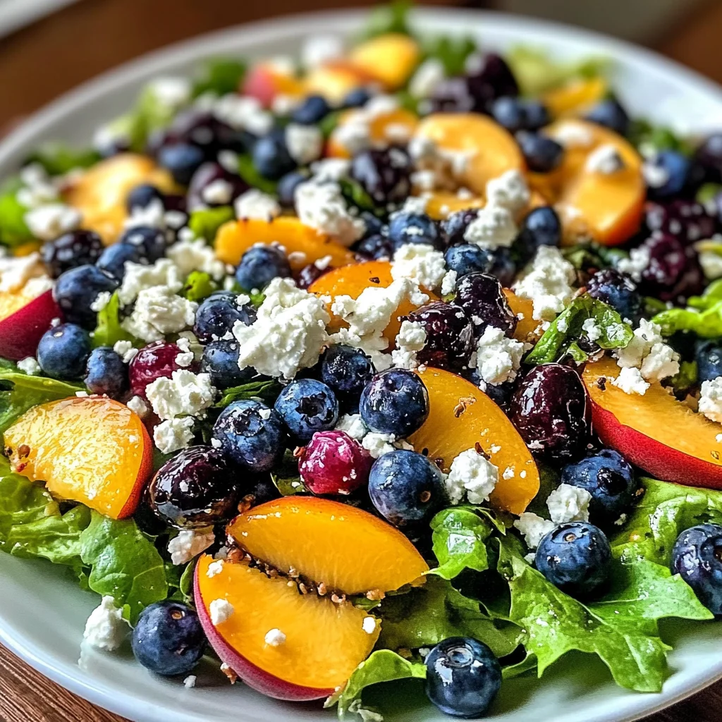 Blueberry Peach Feta Salad