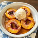 Cinnamon Sugar Baked Peaches