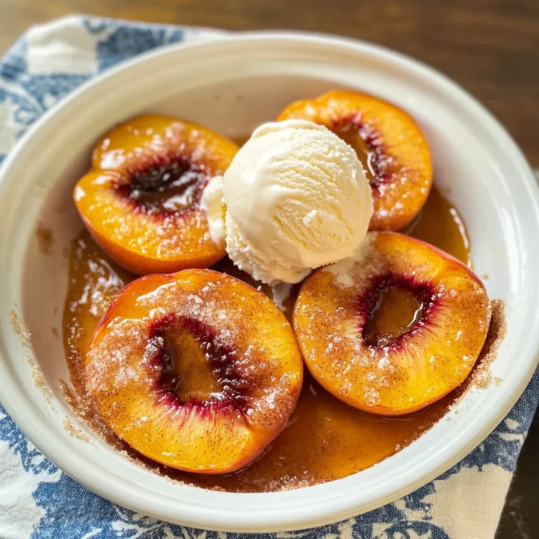 Cinnamon Sugar Baked Peaches